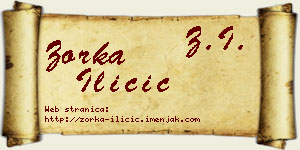 Zorka Iličić vizit kartica